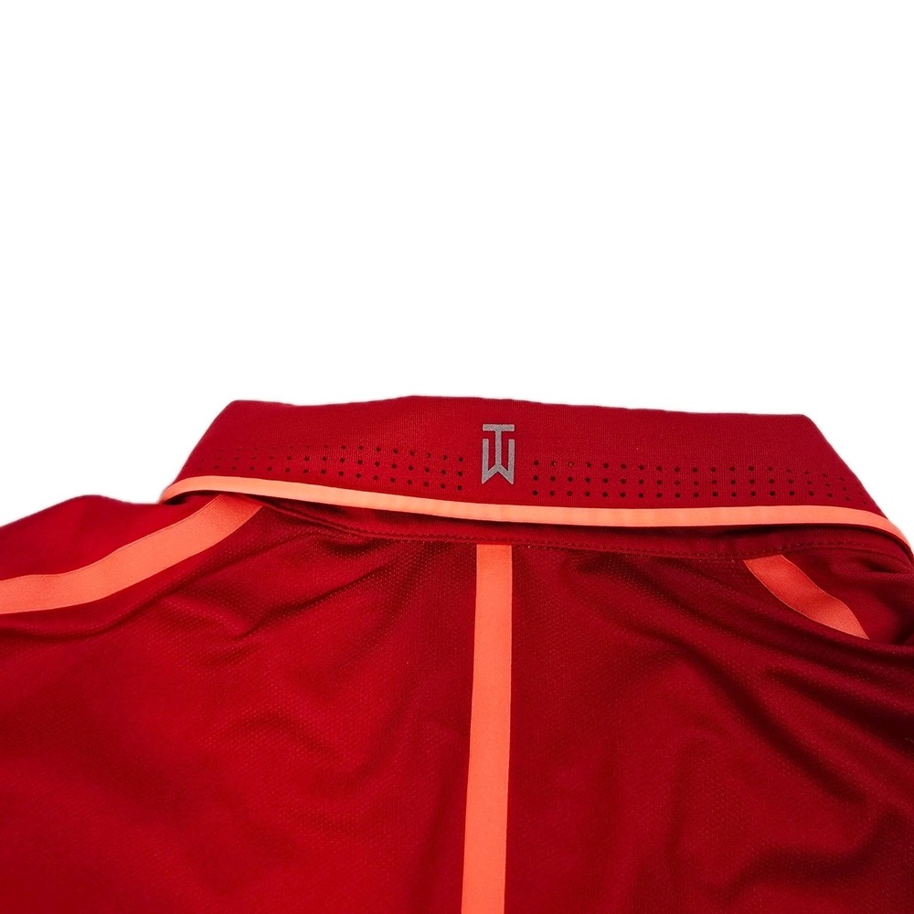 Nike Tiger‎ Woods Collection Dri Fit Red Golf Polo Shirt Mens Large L - Picture 12 of 12